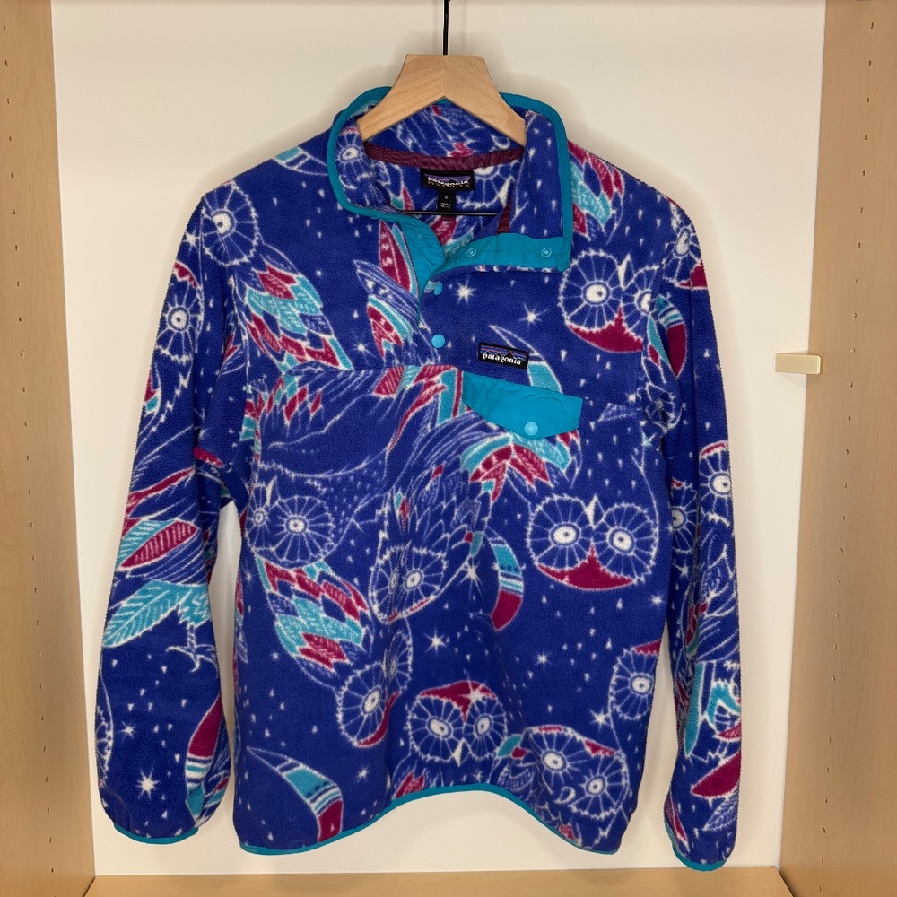 FLAWLESS PATAGONIA SYNCHILLA SNAP-T PULLOVER STY25455 BLUE WOMENS MEDIUM - Picture 2 of 6